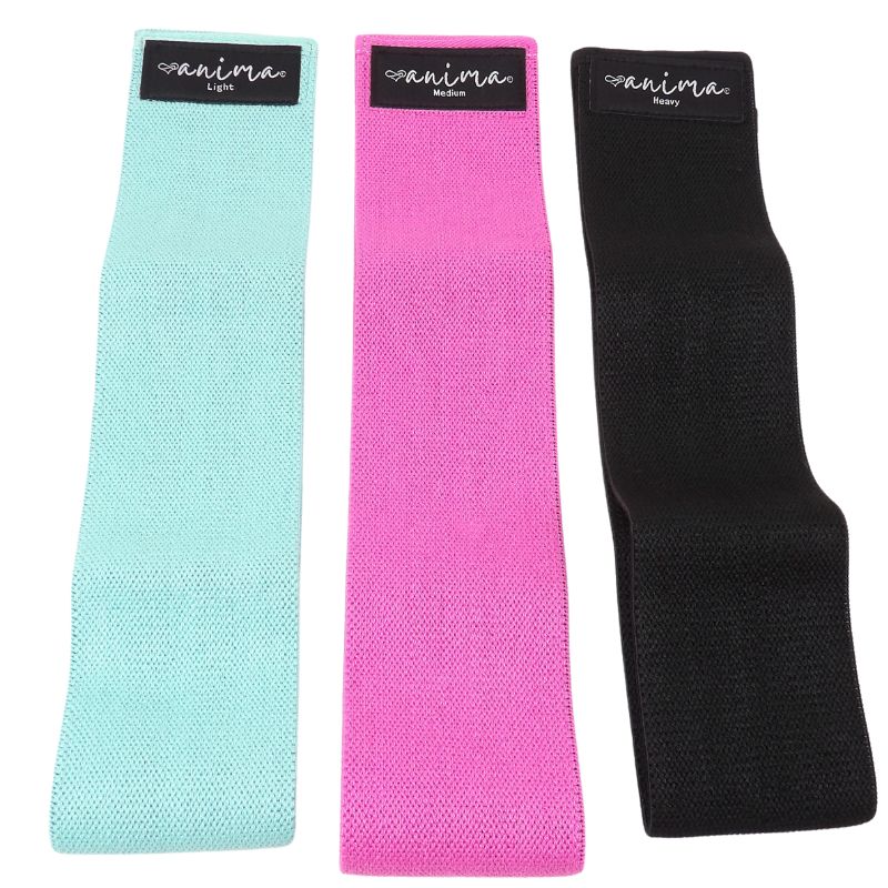 BOOTY BAND 3 PACK, SORT, TYRKIS, PINK - ANIMA