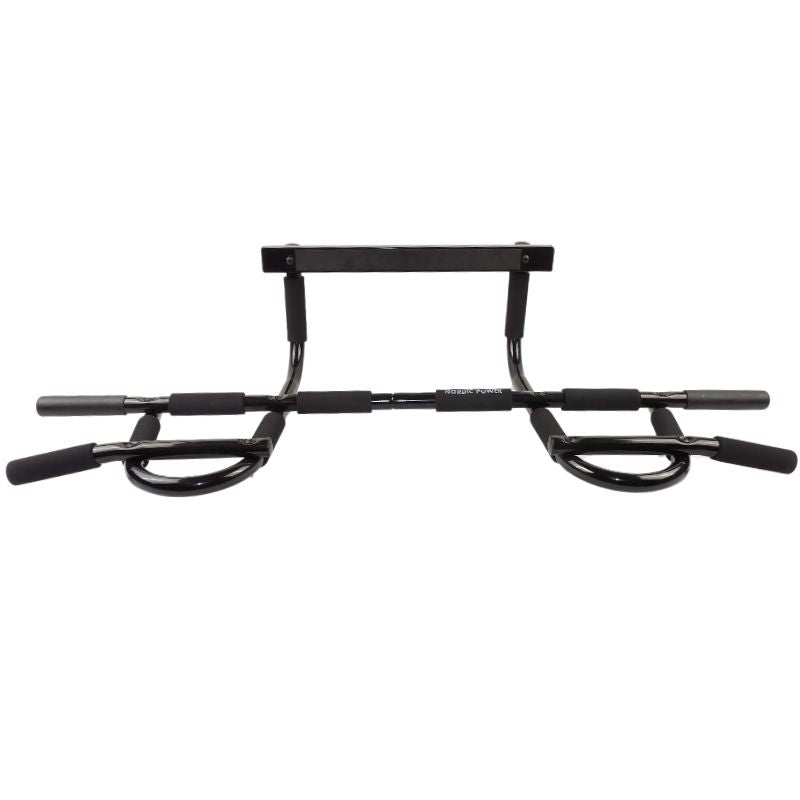 Chin Ups, Pull Ups, Push Ups, Core Træning, alle muligheder med en Double Handed Chin Up Bar