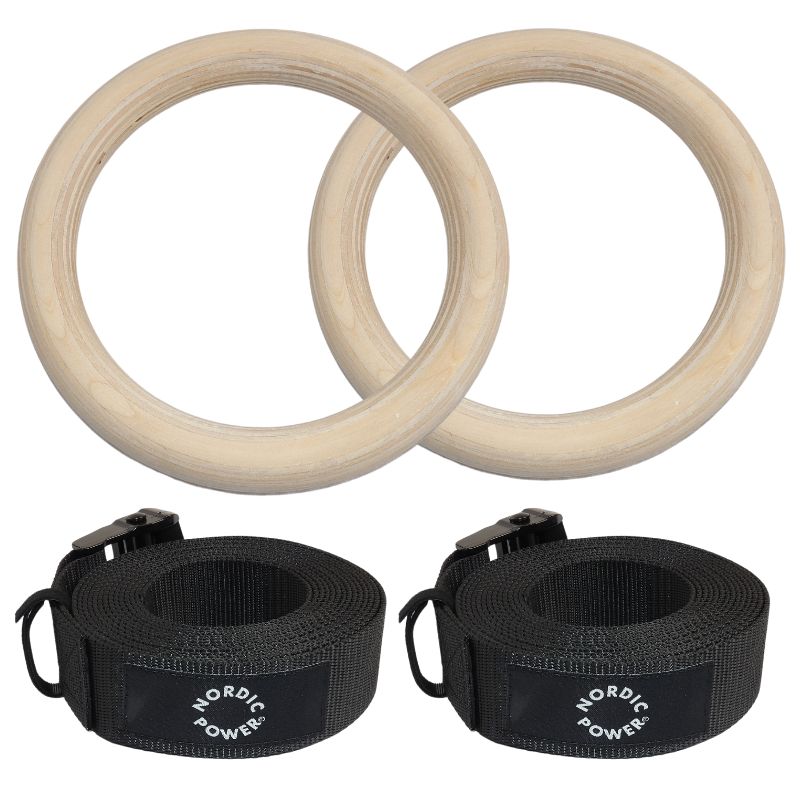 Gymnastikringe / Gymrings i træ - TILBUD