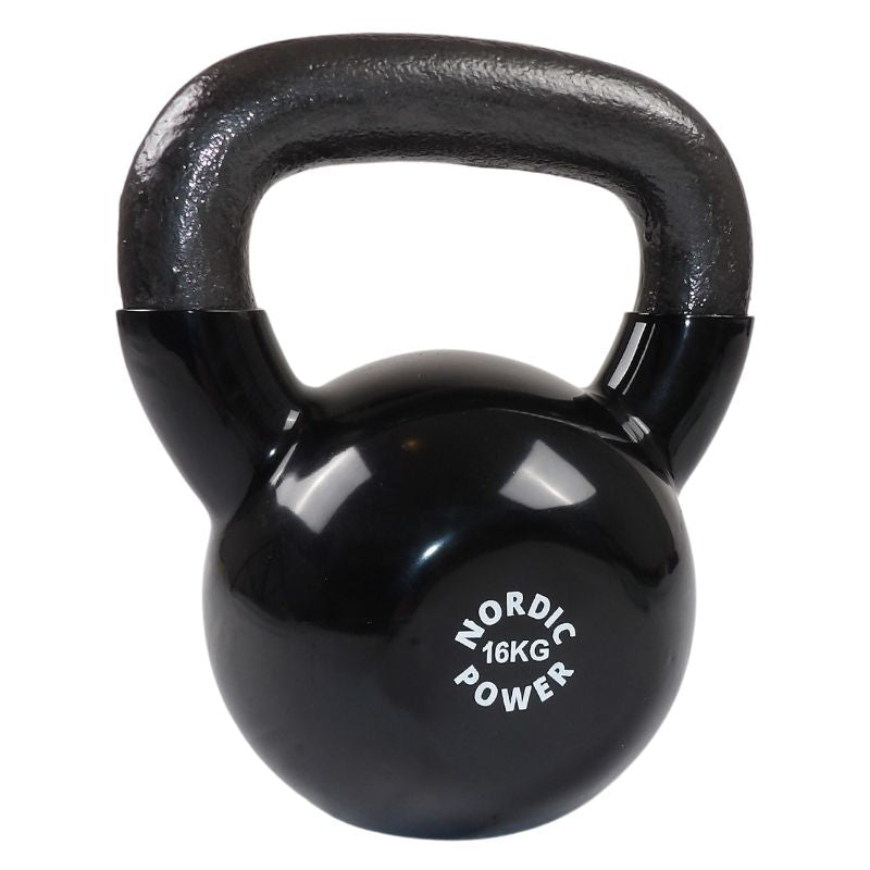 Sort Kettlebell 16 Kg Med Vinyl, Køb Billigst Her - Maxis.dk