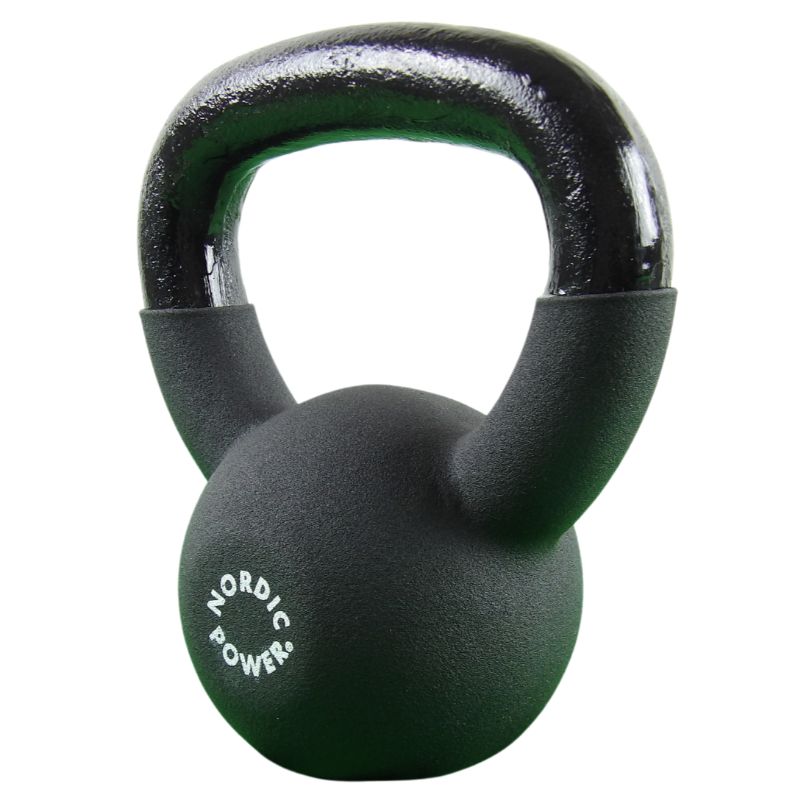 Kettlebell 4 Kg. Sort Støbejern og Neopren - NORDIC POWER