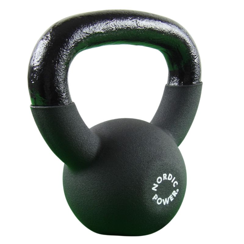 Kettlebell 4 Kg. Sort Støbejern og Neopren - NORDIC POWER