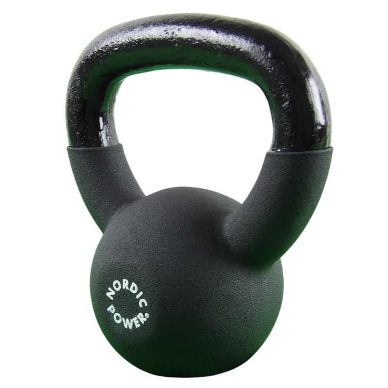 Kettlebell 4 Kg. Sort Støbejern og Neopren - NORDIC POWER