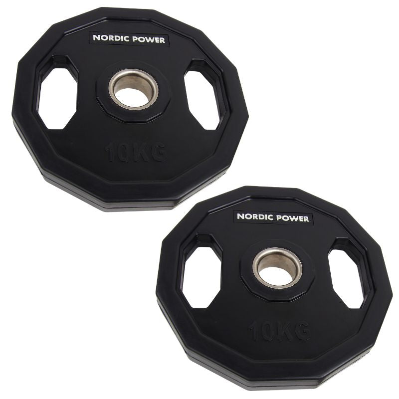 Vægtskive 10 Kg. PRO, 12 Kantet - NORDIC POWER - Ø50 mm