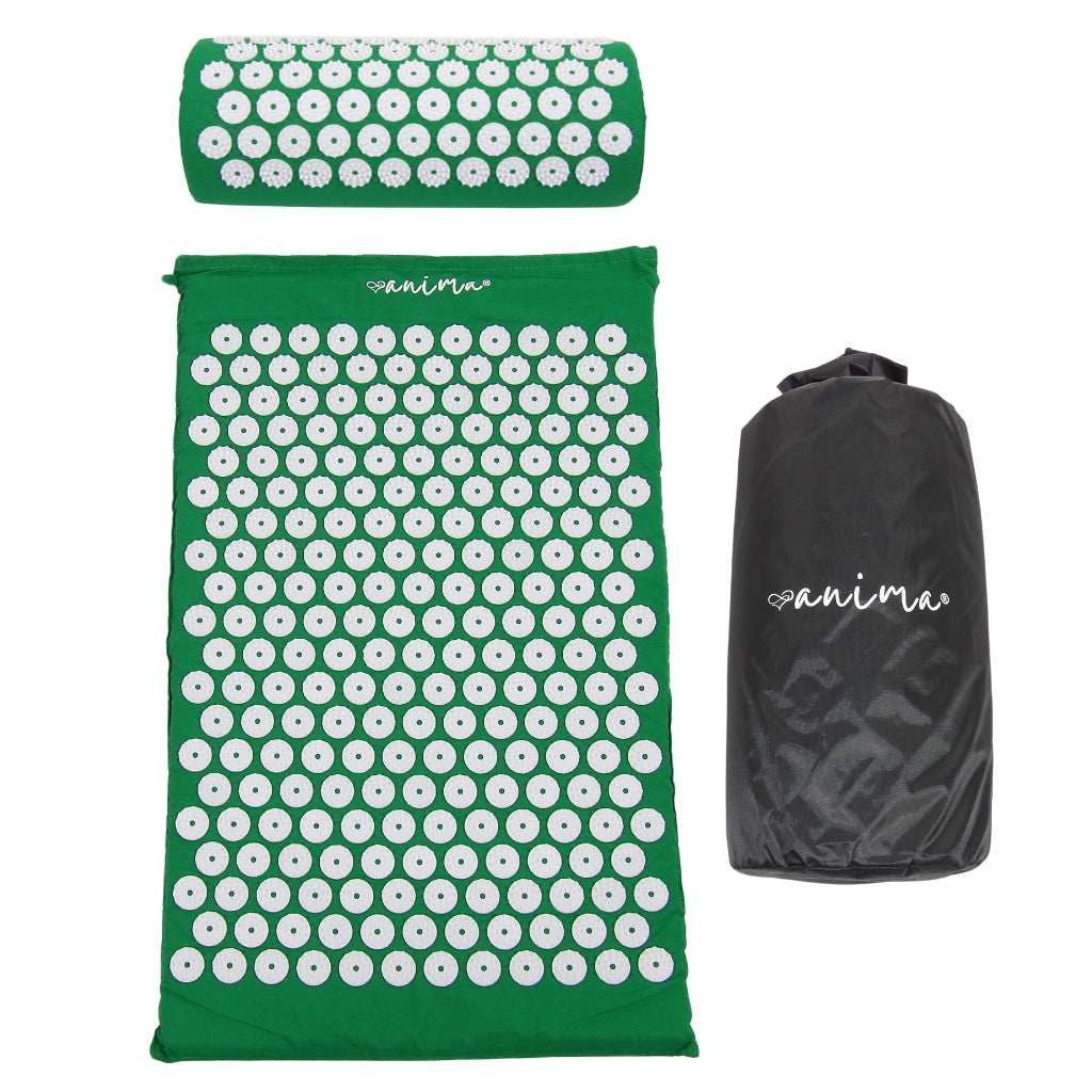 Akupressur Måtte, Pigmåtte, Sømmåtte og Pude i Grøn - ANIMA