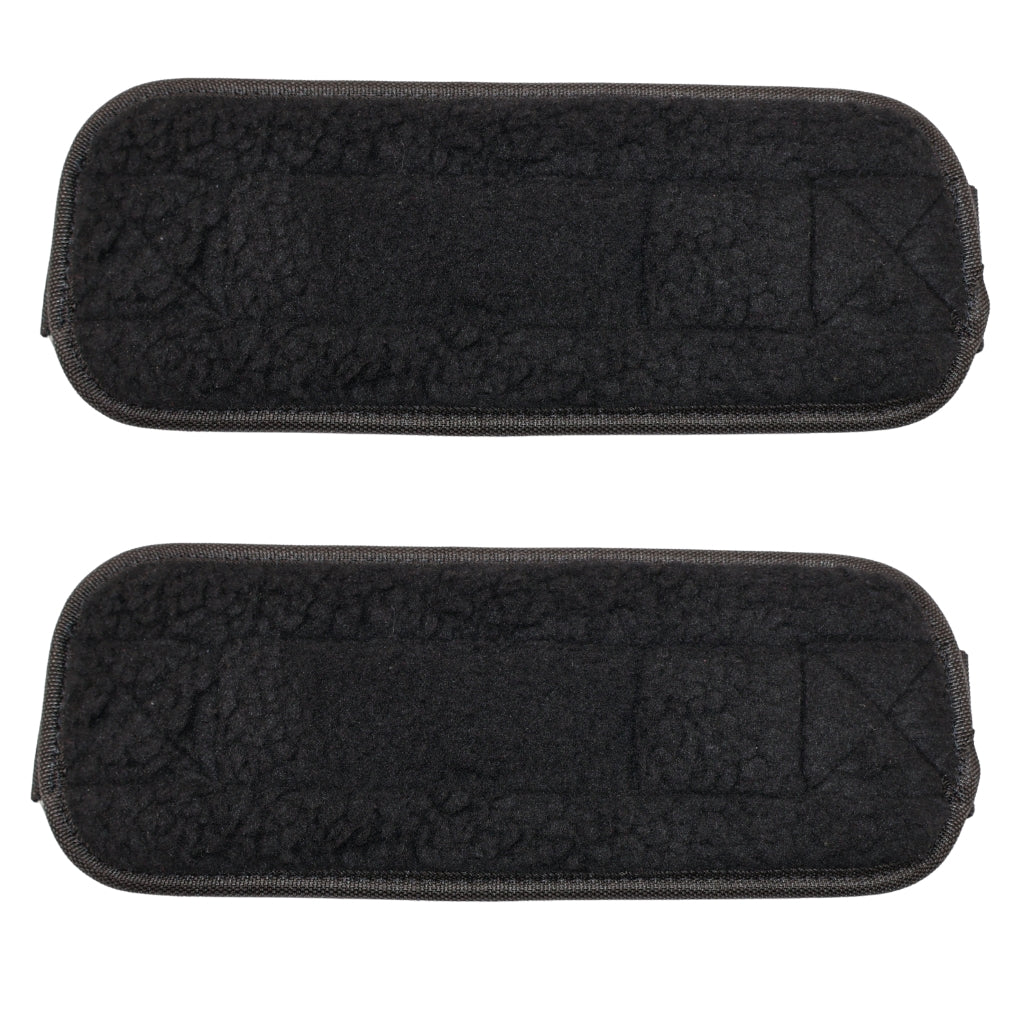 Ankelstropper sorte med fleece og solide metalringe - NORDIC POWER