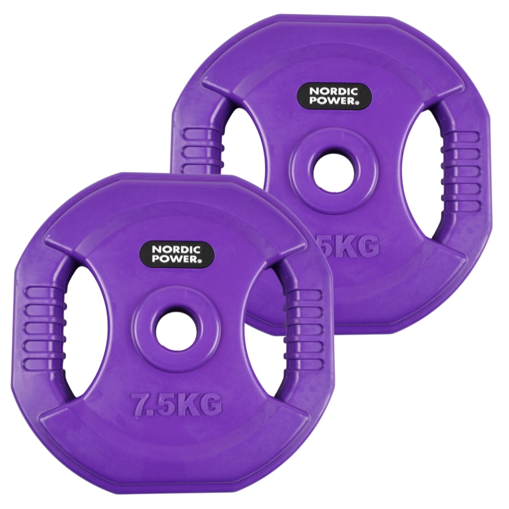 Bodypump Vægtskive 7,5 Kg. Lilla PRO - NORDIC POWER - 1 Stk - Ø30 mm.