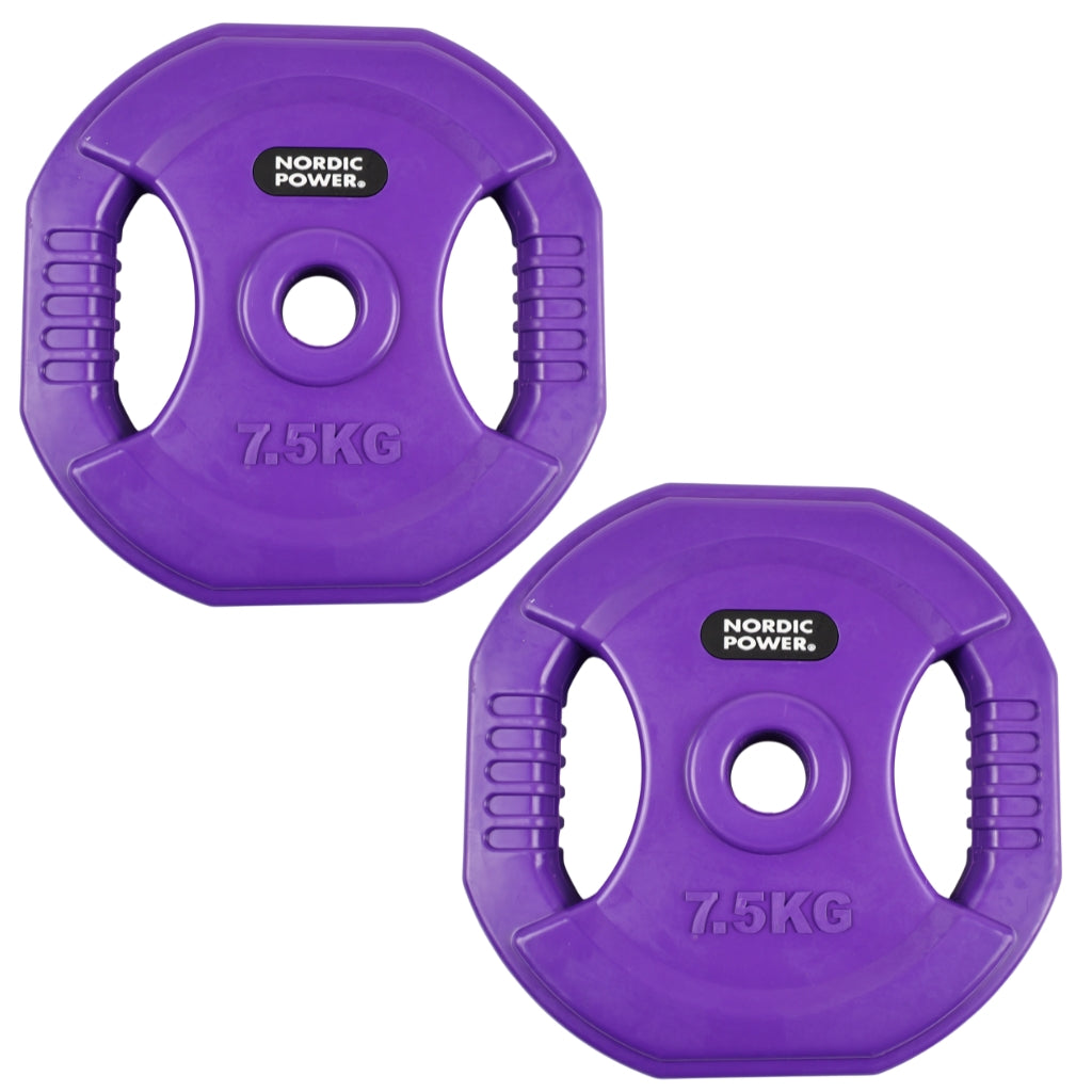 Bodypump Vægtskive 7,5 Kg. Lilla PRO - NORDIC POWER - 1 Stk - Ø30 mm.