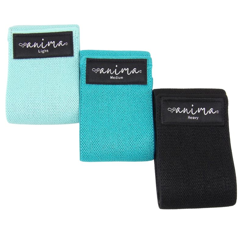 BOOTY BAND 3 PK. SORT, GRØN, TYRKIS - ANIMA