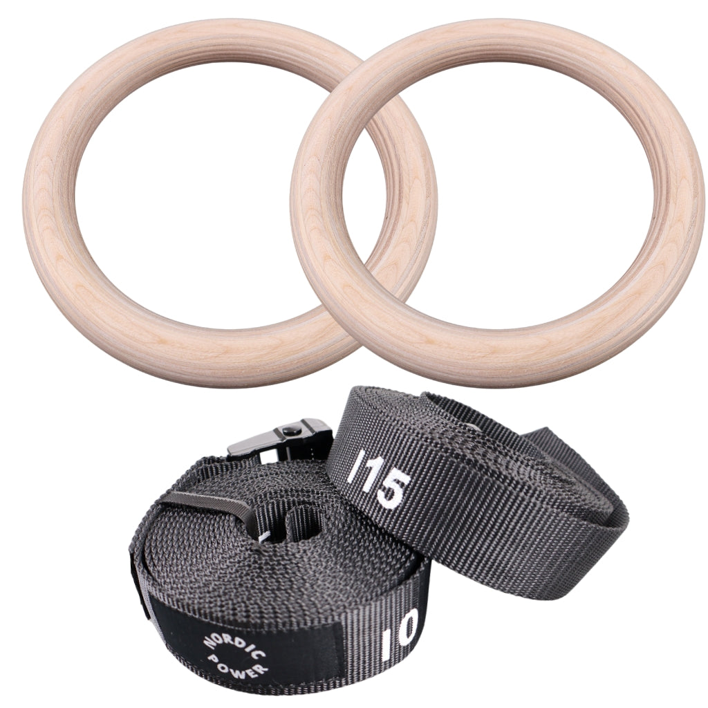Gymnastikringe / Gymrings i træ - NORDIC POWER