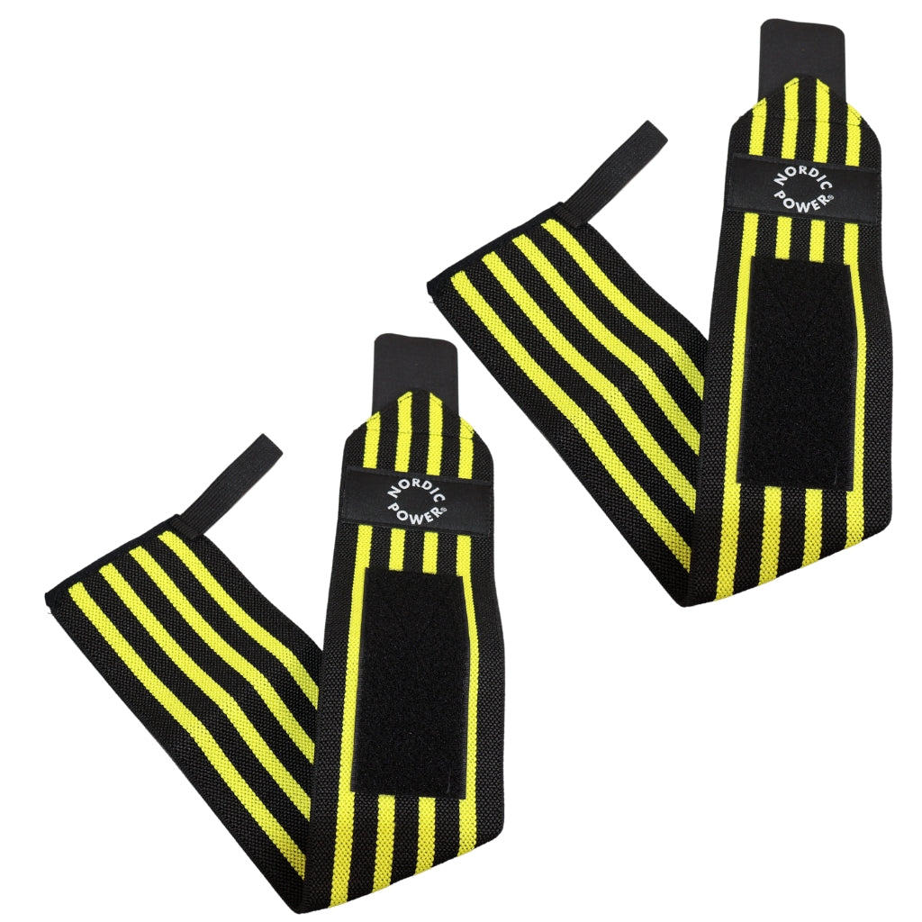 2 Stk. Håndledsstøtte / Wrist Wrap Gule - NORDIC POWER