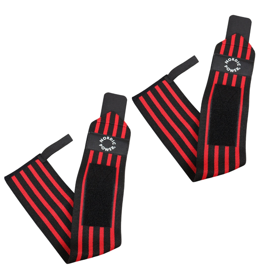 2 Stk. Håndledsstøtte / Wrist Wrap Rød - NORDIC POWER