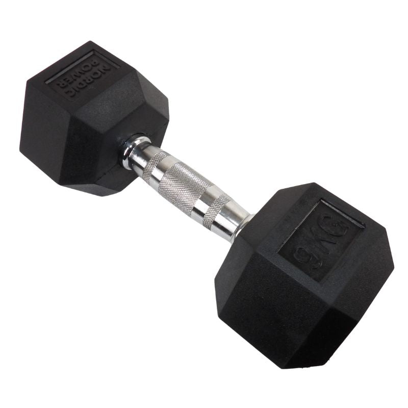 2 x 9 kg. Hexagon Håndvægte - NORDIC POWER - Skarp pris