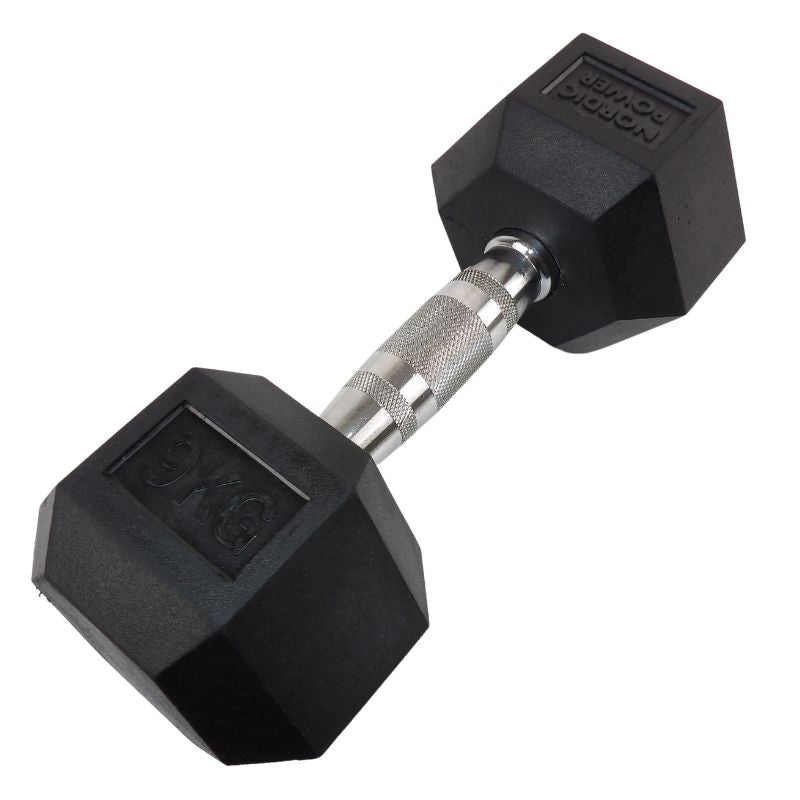 2 x 9 kg. Hexagon Håndvægte - NORDIC POWER - Skarp pris