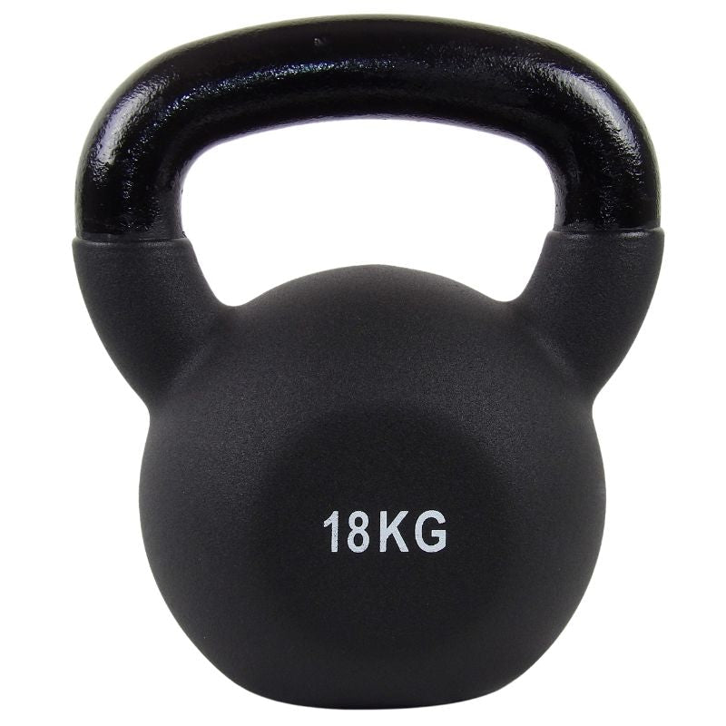 Kettlebell 18 Kg. Sort Støbejern og Neopren - NORDIC POWER