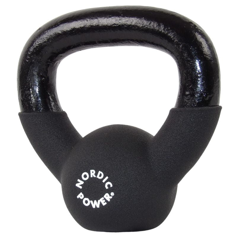 Kettlebell 2 Kg. Sort Støbejern og Neopren - NORDIC POWER