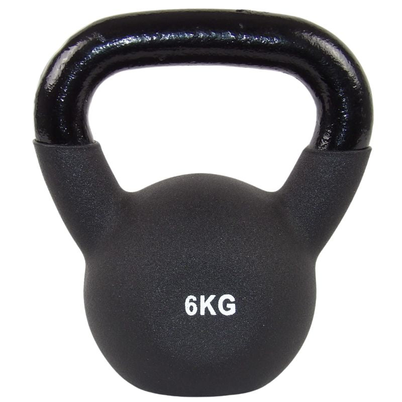 Kettlebell 6 Kg. Sort Støbejern og Neopren - NORDIC POWER