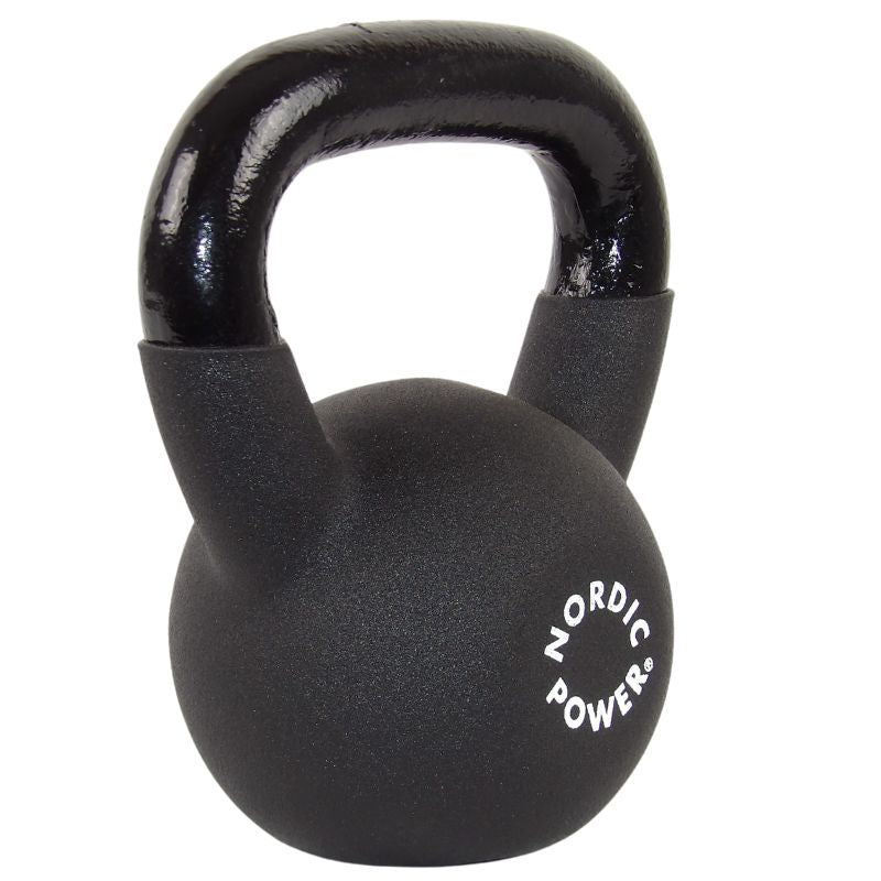 Kettlebell 6 Kg. Sort Støbejern og Neopren - NORDIC POWER