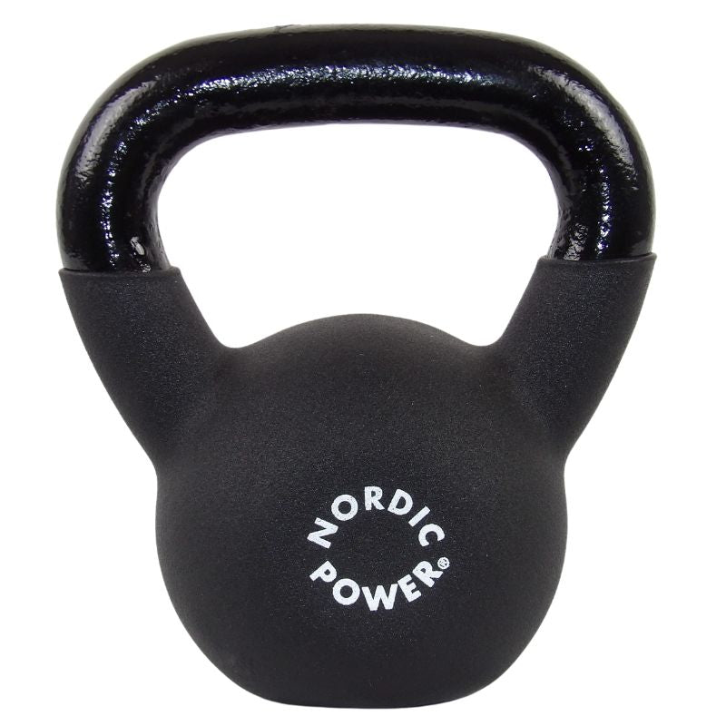 Kettlebell 6 Kg. Sort Støbejern og Neopren - NORDIC POWER