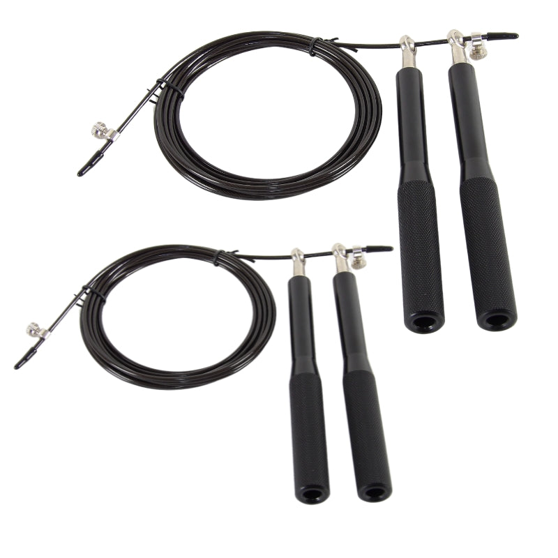 2 Stk. Speedrope Pro Sort Aluminium Greb