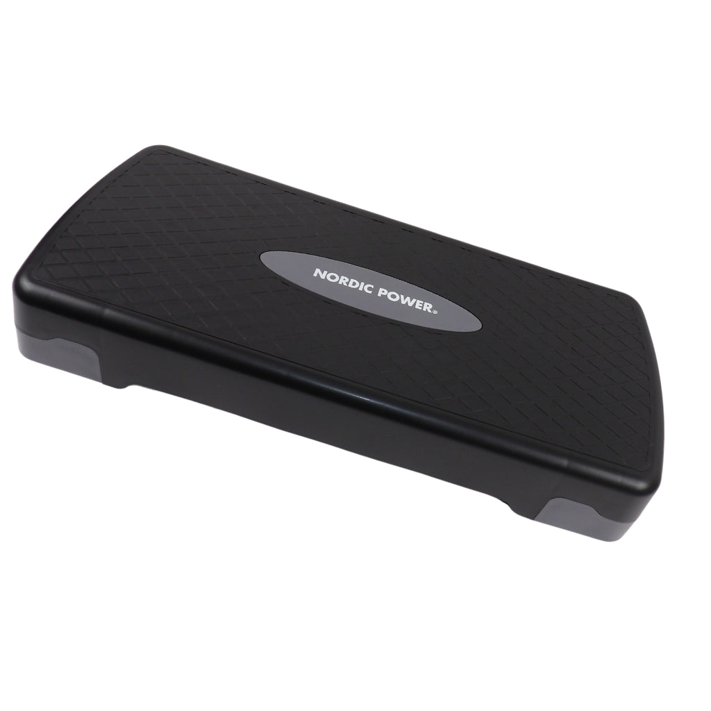 Stepbænk Justerbar 68 cm, Sort og Grå - NORDIC POWER