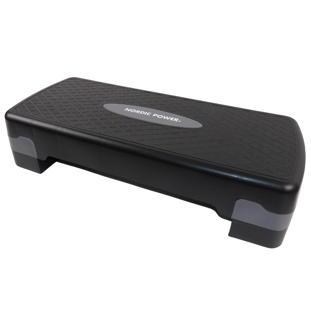 Stepbænk Justerbar 68 cm, Sort og Grå - NORDIC POWER