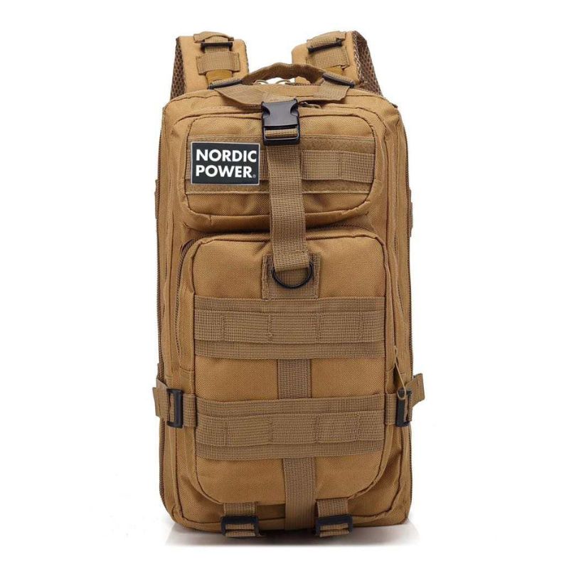 Tactical Gym Backpack 25 Liter, Khaki - NORDIC POWER