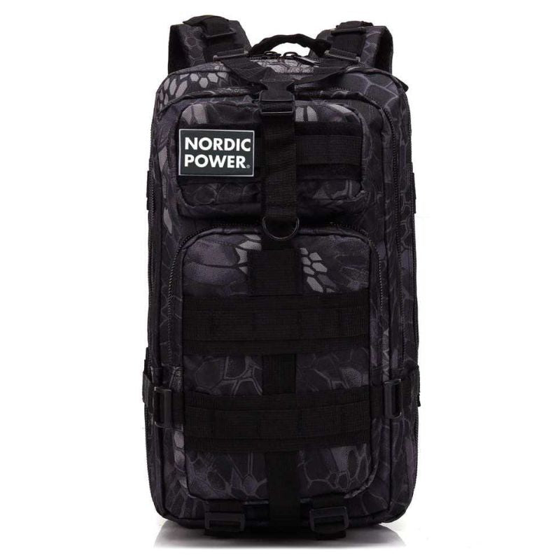 Tactical Gym Backpack 25 Liter, Python Black - NORDIC POWER