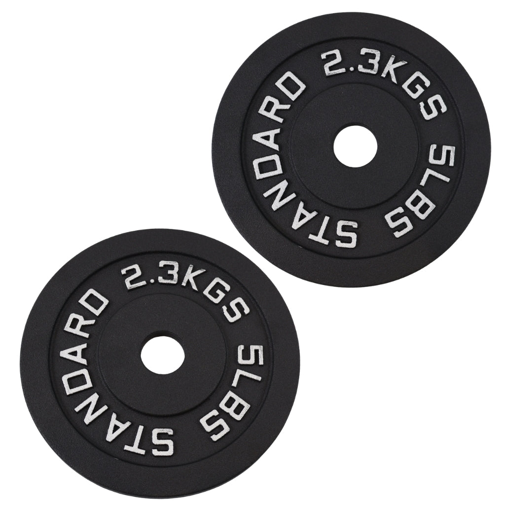 Vægtskivesæt 2 x 2,3 kg. Sort Metal, Ø30 mm - NORDIC POWER- Restparti
