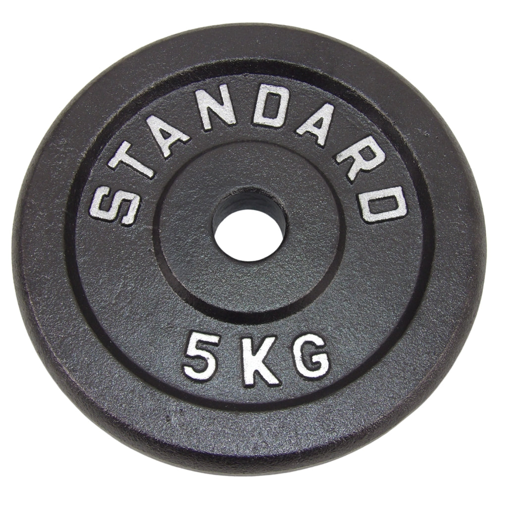 Vægtskive 5 kg, Sort Jern - NORDIC POWER - Ø30 mm