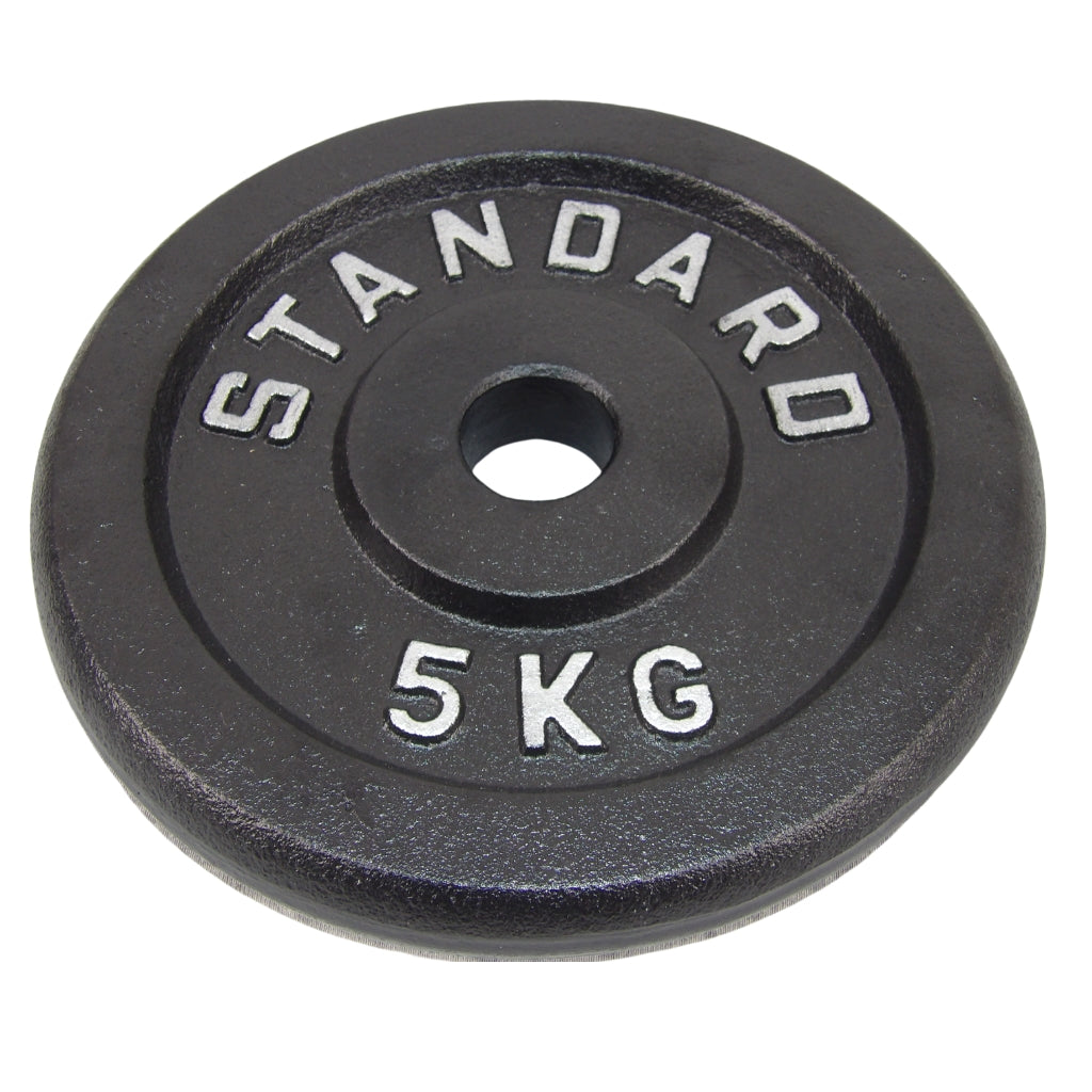 Vægtskive 5 kg, Sort Jern - NORDIC POWER - Ø30 mm