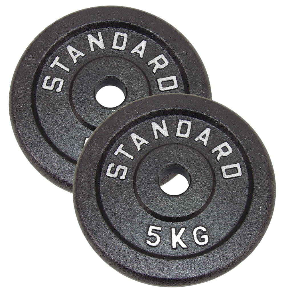 Vægtskive 5 kg, Sort Jern - NORDIC POWER - Ø30 mm