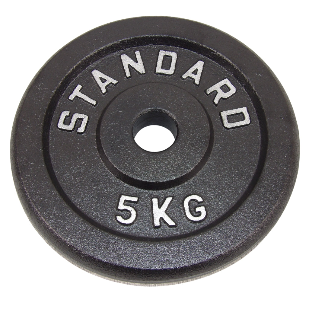 Vægtskive 5 kg, Sort Jern - NORDIC POWER - Ø30 mm