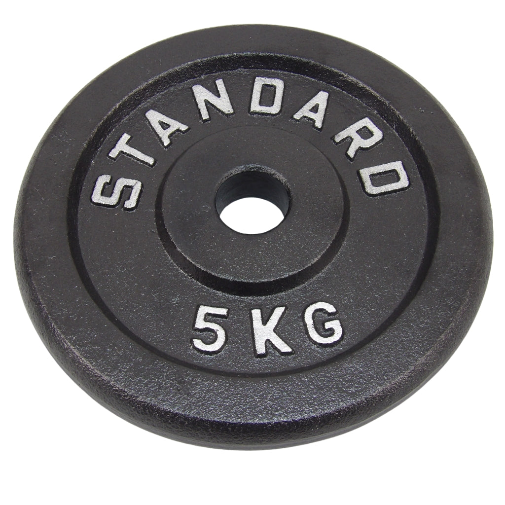 Vægtskive 5 kg, Sort Jern - NORDIC POWER - Ø30 mm