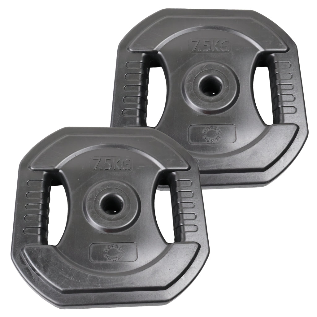 Bodypump Vægtskive 7.5 Kg. SORT - NORDIC POWER - 1 Stk - Ø25 mm