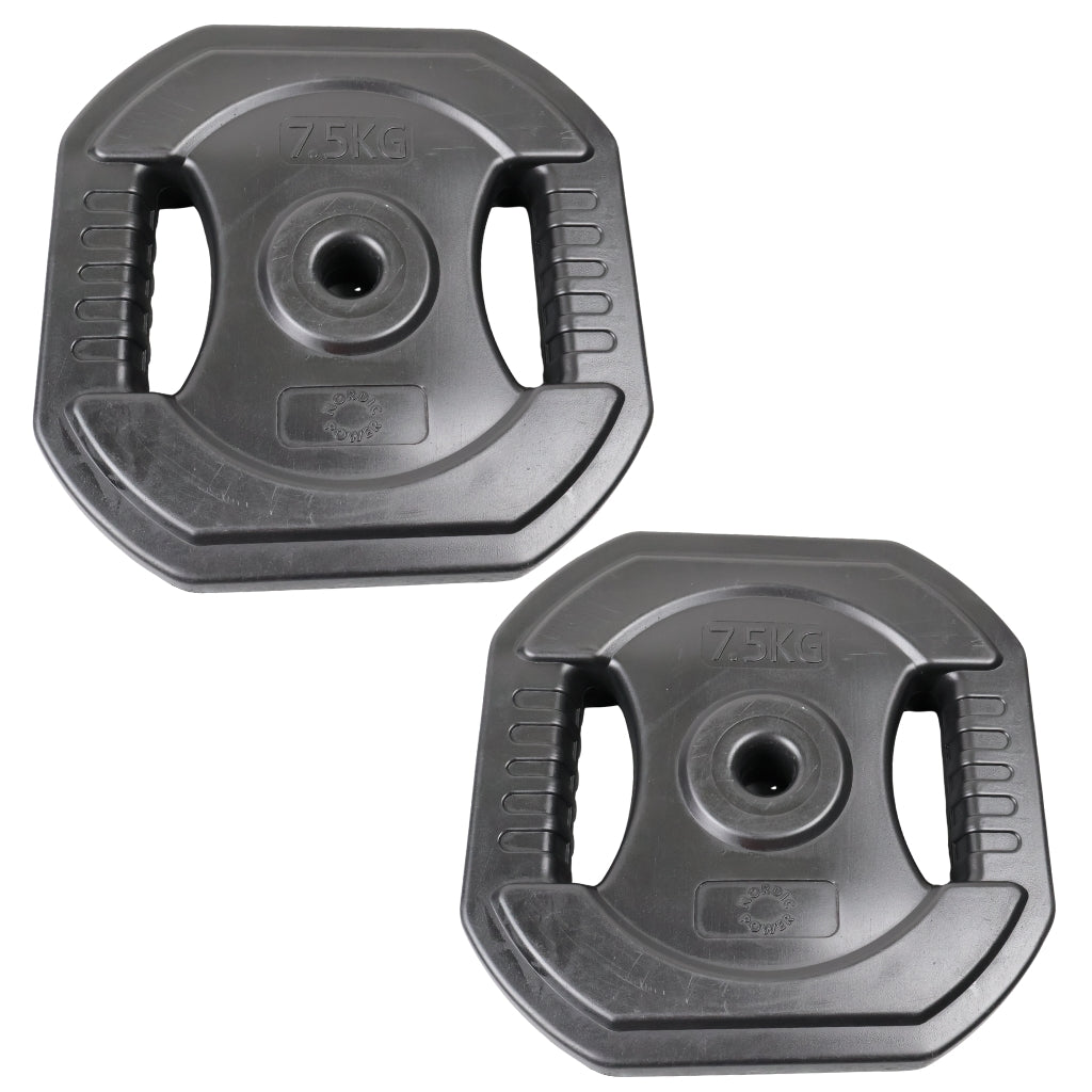 Bodypump Vægtskive 7.5 Kg. SORT - NORDIC POWER - 1 Stk - Ø25 mm