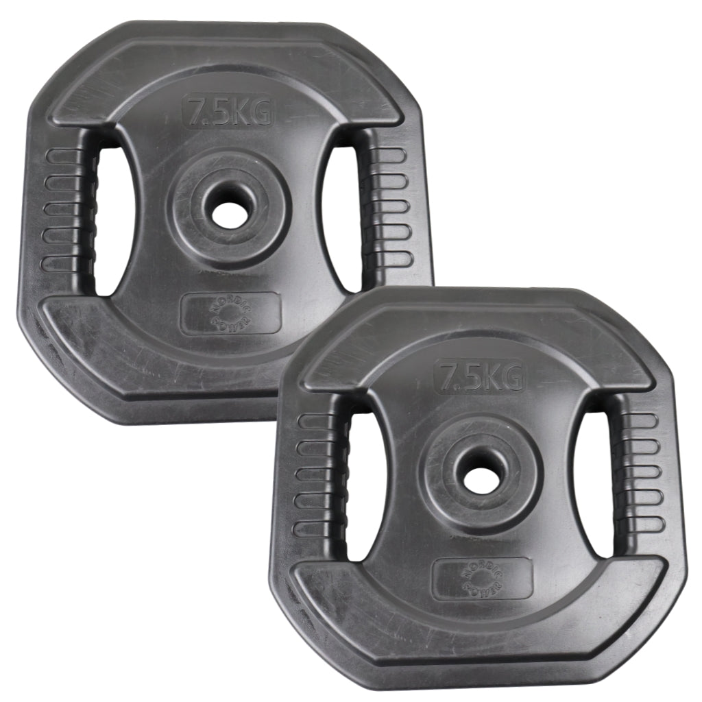 Bodypump Vægtskive 7.5 Kg. SORT - NORDIC POWER - 1 Stk - Ø25 mm