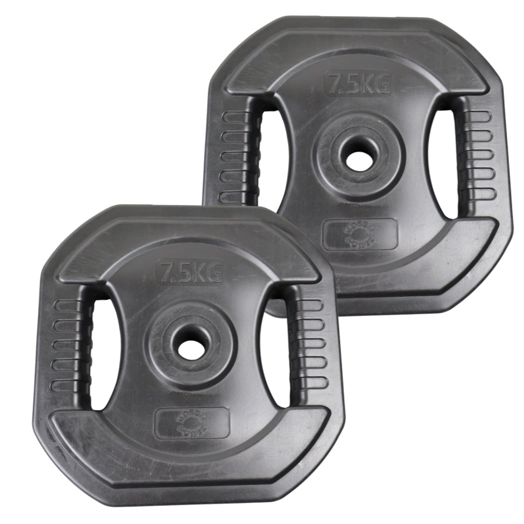 Bodypump Vægtskive 7.5 Kg. SORT - NORDIC POWER - 1 Stk - Ø25 mm