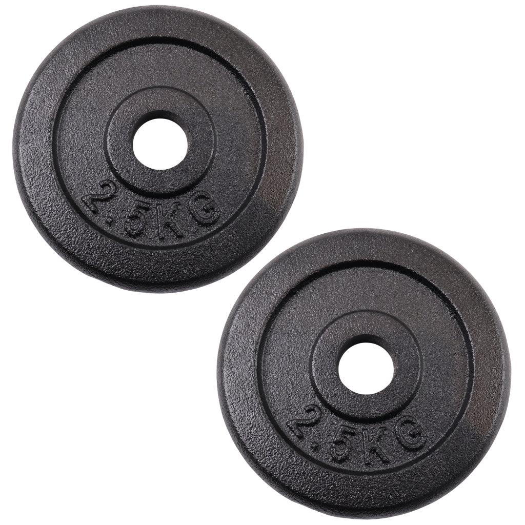 Vægtskivesæt 2 x 2,5 kg, Sort Metal, Ø30 MM - NORDIC POWER - Rest parti