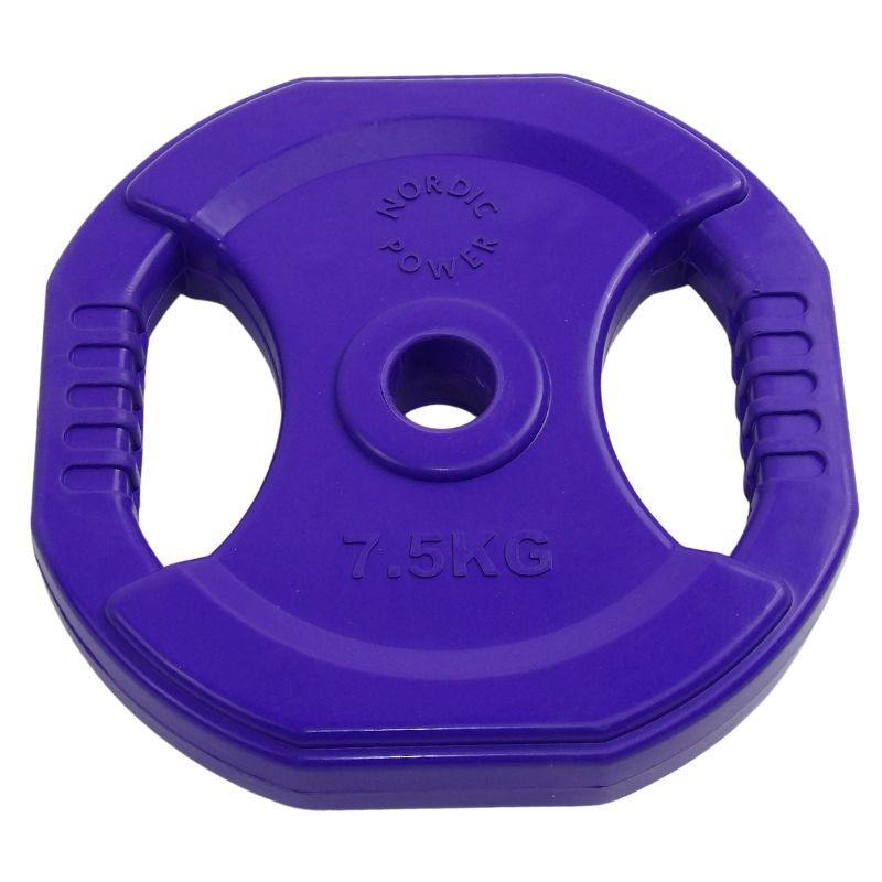 2 Stk. Bodypump Vægtskiver 7,5 Kg. Lilla PRO, Ø30 mm - NORDIC POWER