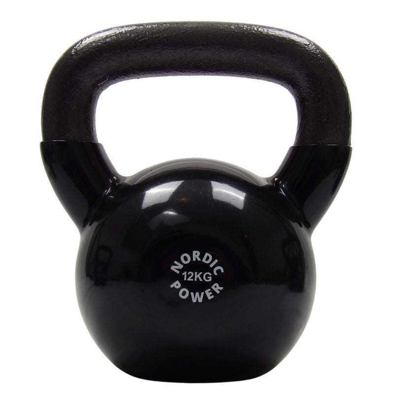 12 Kg. Sort Kettlebell I Støbejern, Fra NORDIC POWER - Køb Billigst Her - Maxis.dk