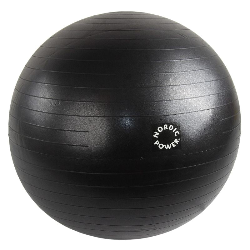 Træningsbold 85 cm Sort, inkl. Pumpe - NORDIC POWER