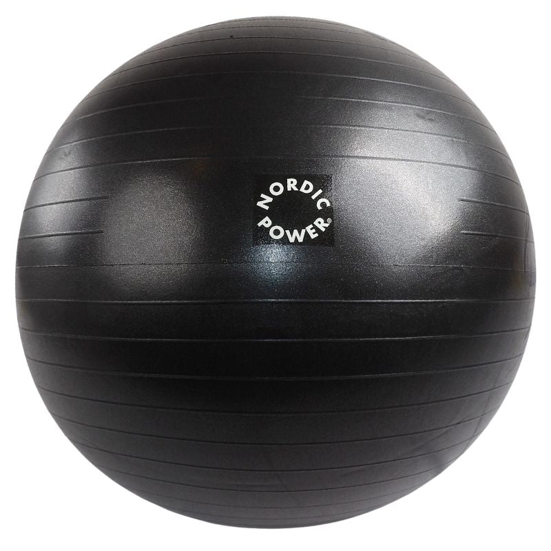 Træningsbold 85 cm Sort, inkl. Pumpe - NORDIC POWER