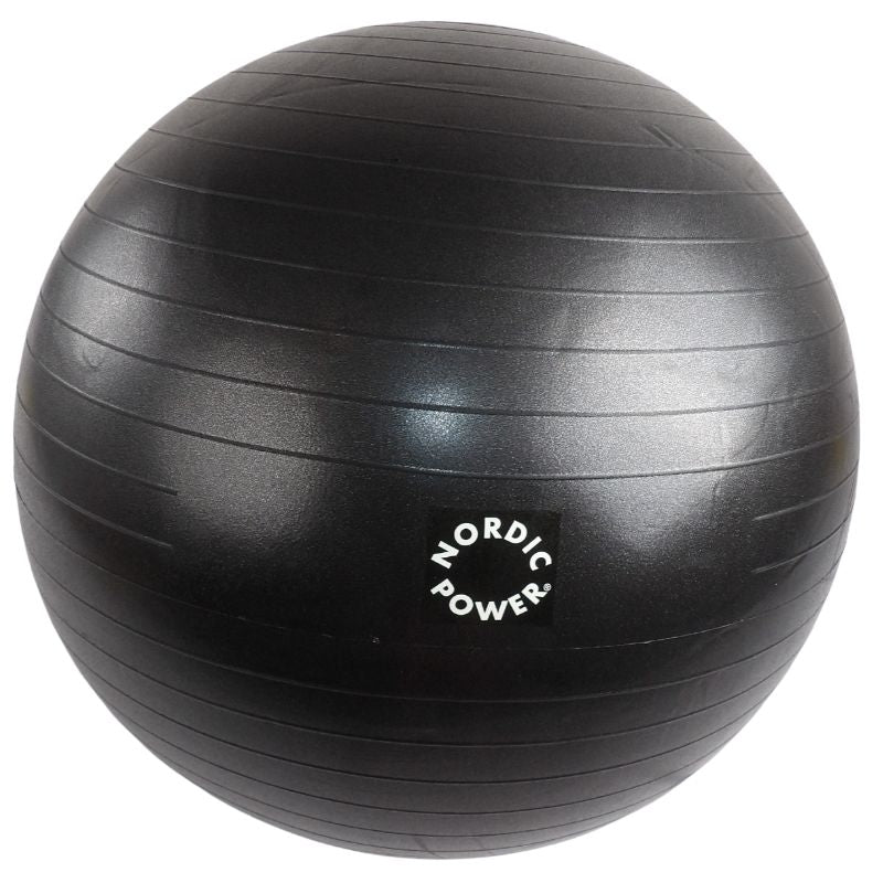 Træningsbold 85 cm Sort, inkl. Pumpe - NORDIC POWER
