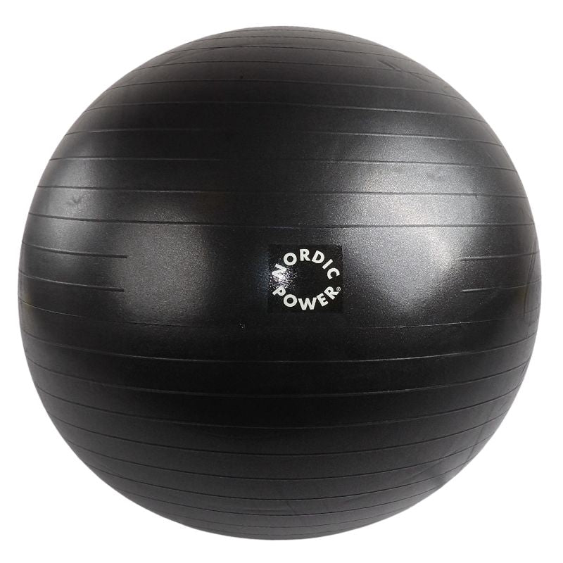 Træningsbold 85 cm Sort, inkl. Pumpe - NORDIC POWER