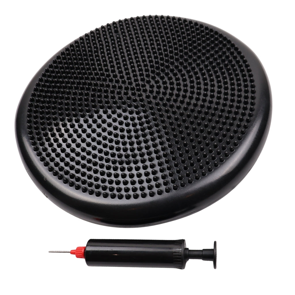 Balancepude - Massagepude Sort Med Pumpe - NORDIC POWER
