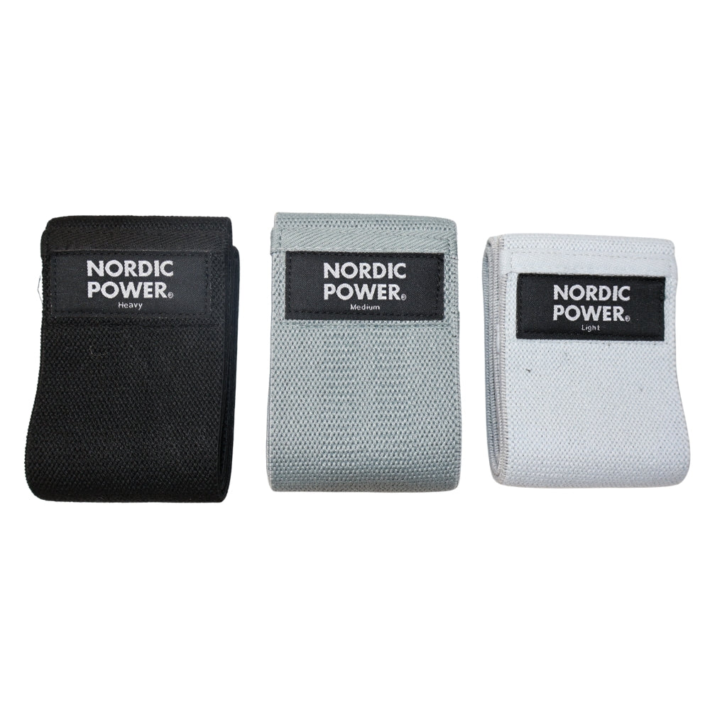 BOOTY BANDS 3 Pk. Grå, Mørke Grå, Sort - NORDIC POWER