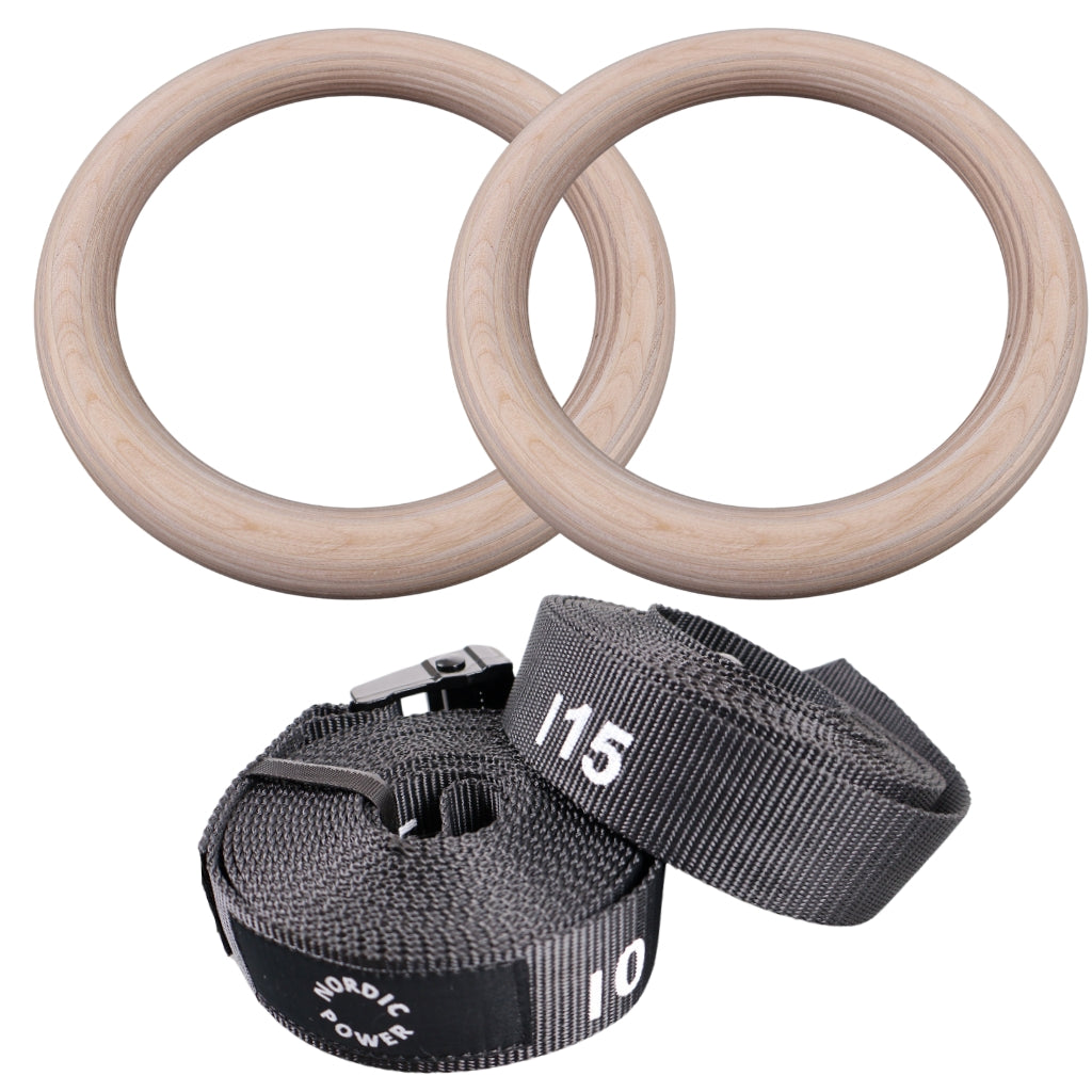 Gymnastikringe / Gymrings i træ - NORDIC POWER