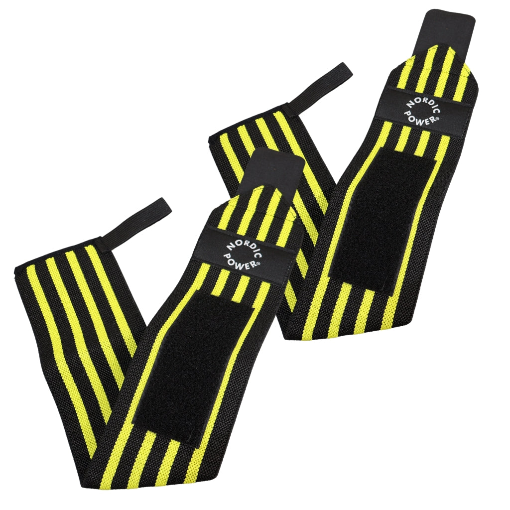 2 Stk. Håndledsstøtte / Wrist Wrap Gule - NORDIC POWER