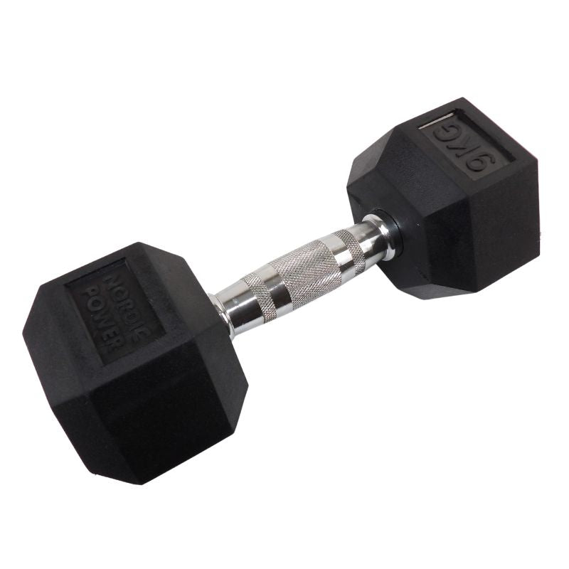 2 x 9 kg. Hexagon Håndvægte - NORDIC POWER - Skarp pris